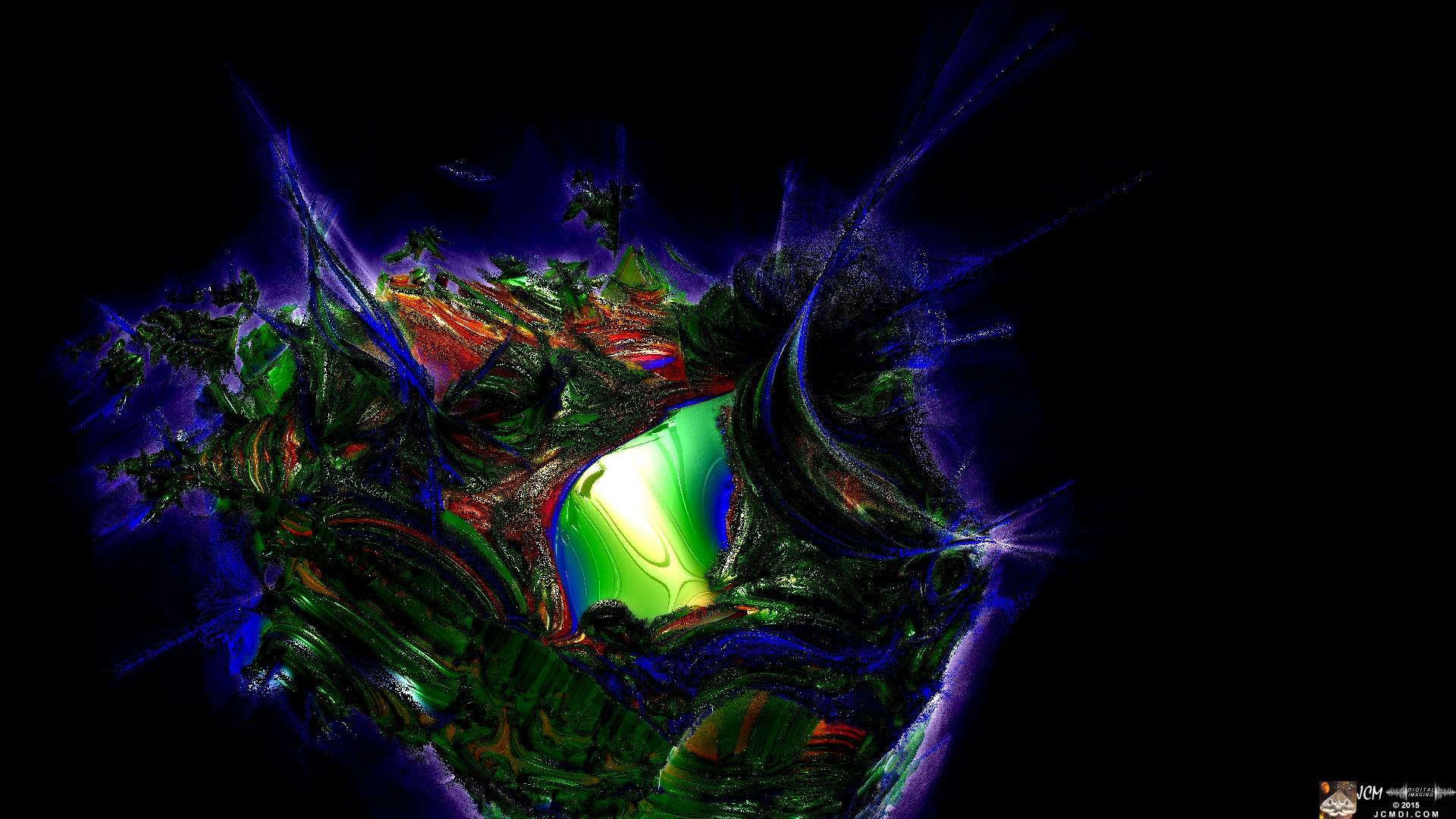 Aurora Explosion Fractal image made in Mandelbulb 3D JCMDI.COM